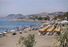Vista de una de las playas de la capital malagueña.