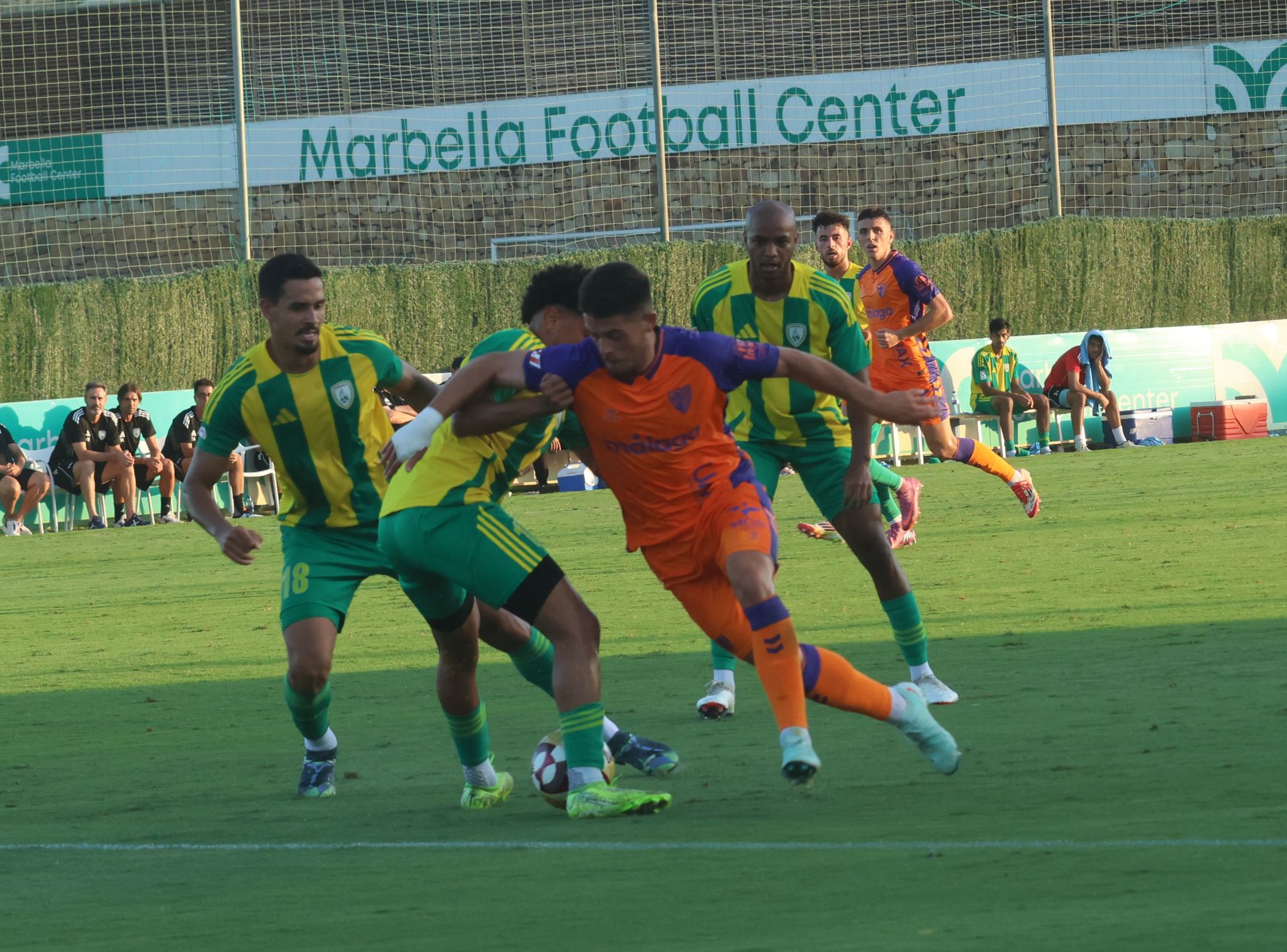 El partido entre Málaga y el Al-Wakrah en Marbella, en imágenes