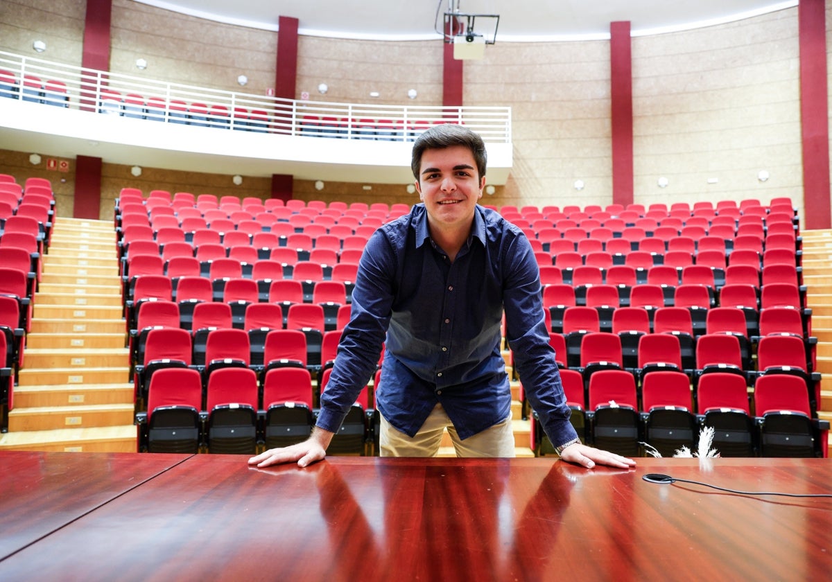 Antonio Joaquín Rico, en el aula magna de la Facultad de Derecho de la UMA.