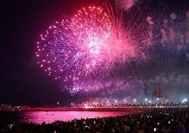 Los fuegos artificiales de la Feria 2024.