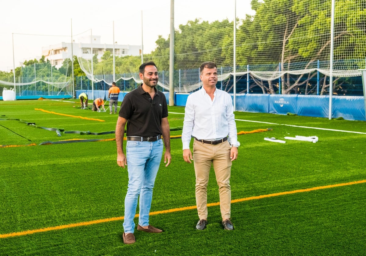 Los concejales de Obras y Deportes, Diego López y Lisandro Vieytes, respectivamente.