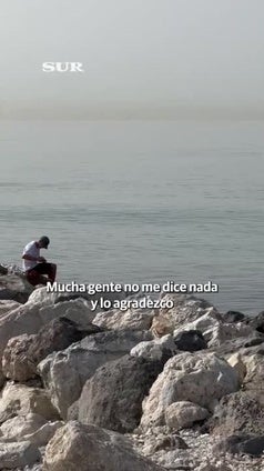 La performance de Alessandra García en playas de Málaga