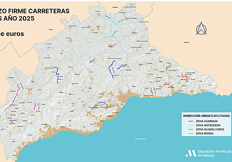 Mapa con las actuaciones previstas.