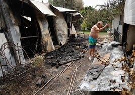 Una de las zonas afectadas por el incendio de Tarifa.