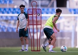 Aarón Ochoa y Larrubia, este jueves en La Rosaleda.