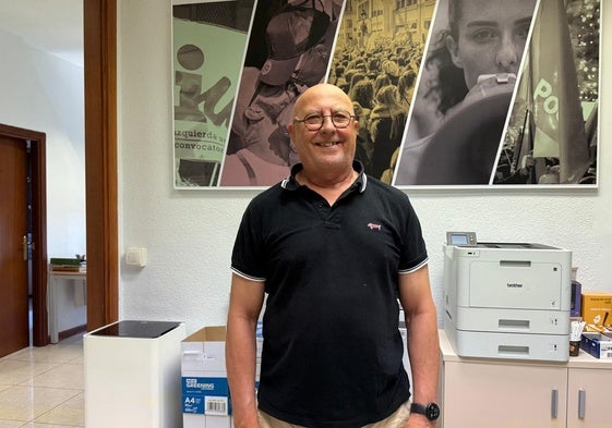Antonio Herrera, durante su visita al grupo Con Málaga.