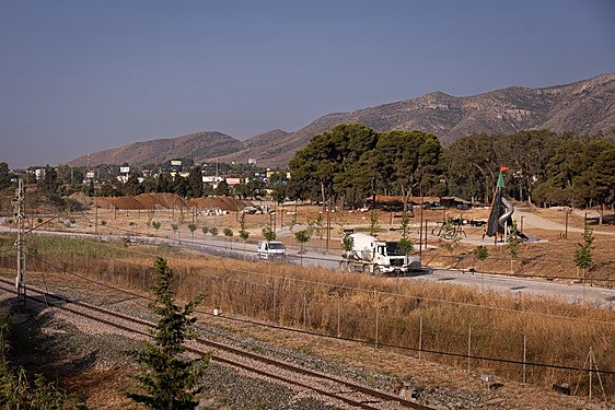 Estado de las obras para el parque del Benítez, todavía en plena ejecución.