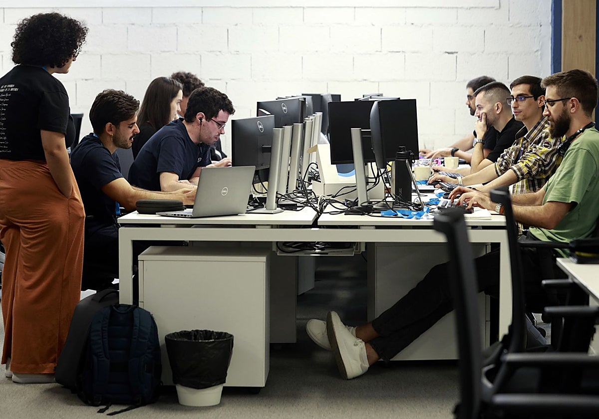 La llegada de multinacionales (en la foto, oficina de Ebury) es uno de los factores que ha contribuido a que la plantilla media crezca en Málaga.