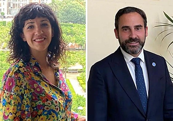 La viceportavoz de Con Málaga, Toni Morillas y el portavoz socialista, Dani Pérez.