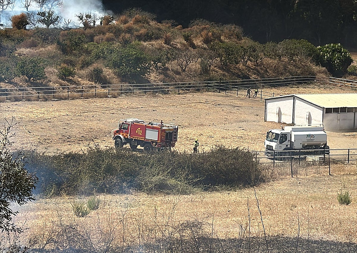 Imagen secundaria 1 - Extinguido el incendio forestal en La Cala de Mijas: una colilla pudo ocasionarlo