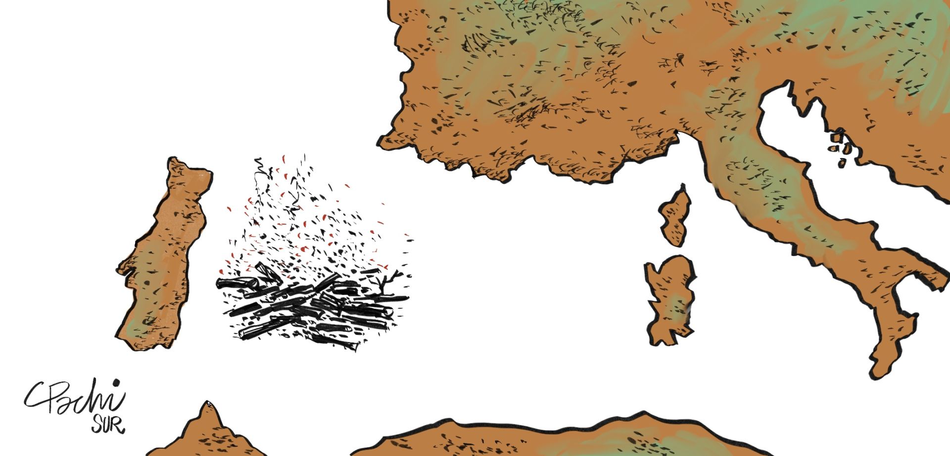 El mes de agosto, en las viñetas de Idígoras y Pachi