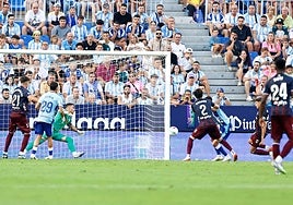 El gol de Martón, que supuso el 0-1 en el partido de este sábado.