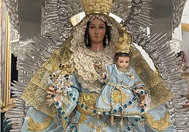 Imagen de la patrona de Canillas de Aceituno, la Virgen de la Cabeza.