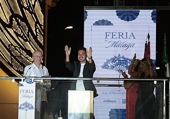 Javier Castillo, durante el pregón de la Feria de Málaga.