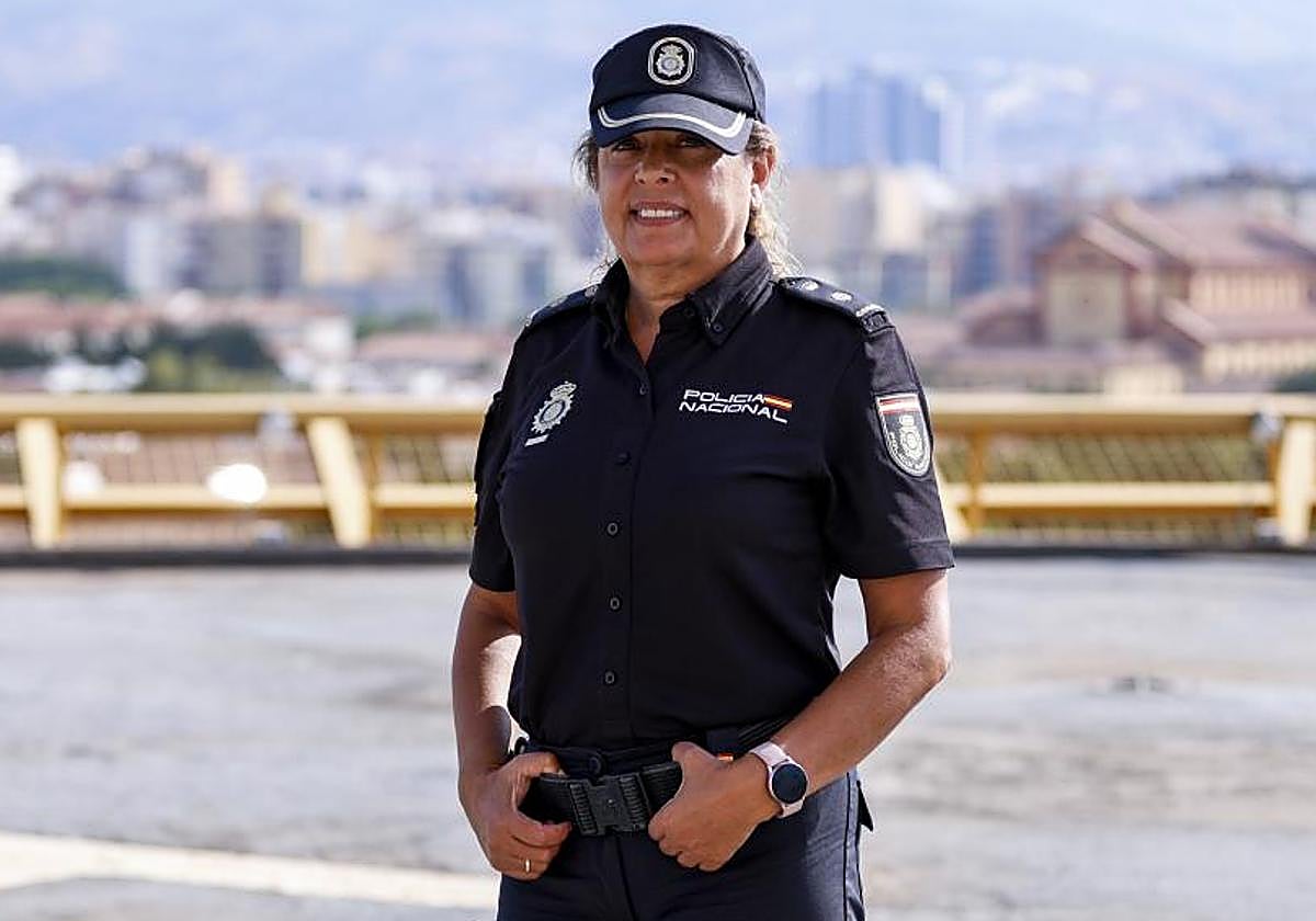 Miriam Rifai, en el helipuerto de la Comisaría Provincial de Málaga.