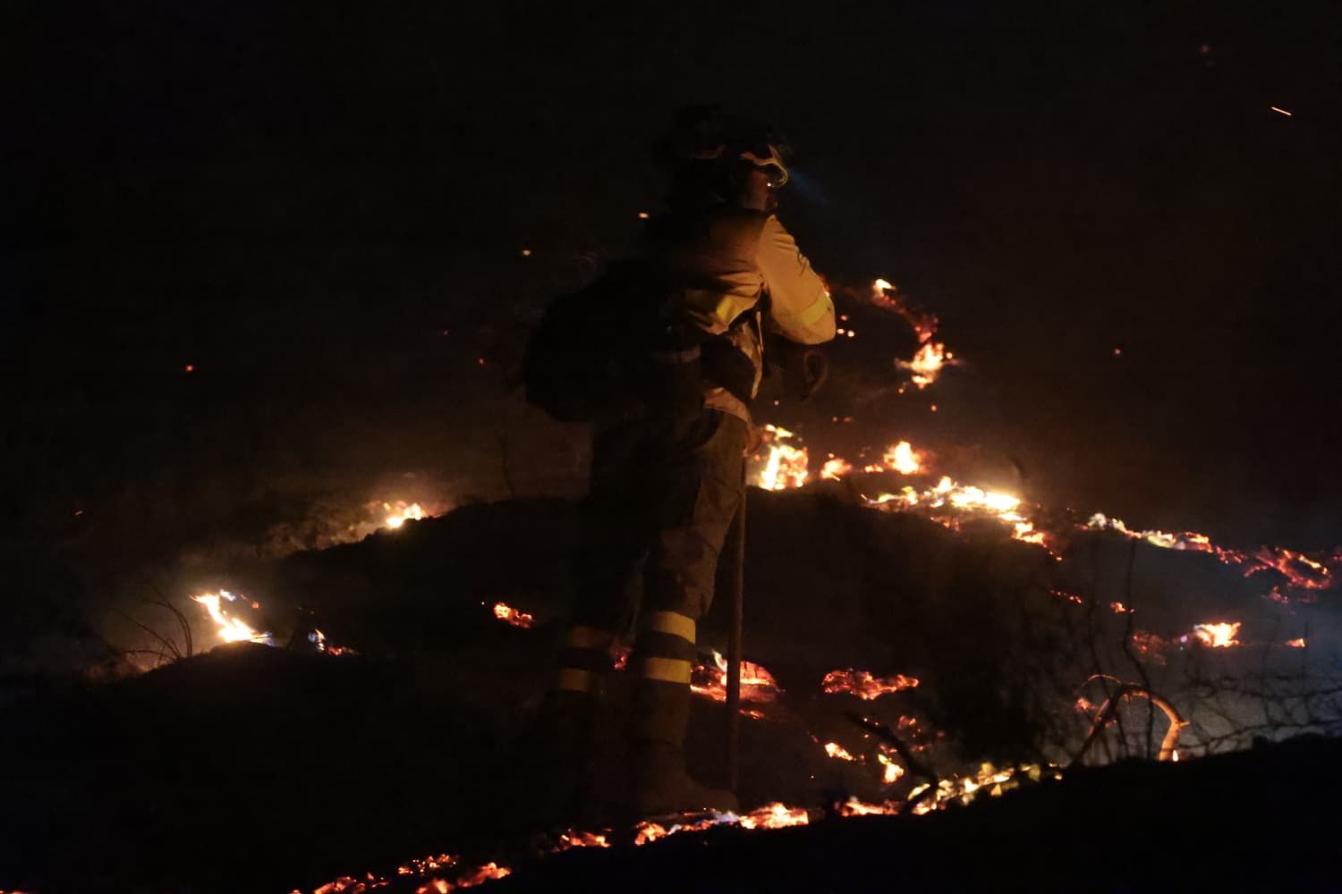 Incendio forestal en el Cerro de la Tortuga de Málaga capital