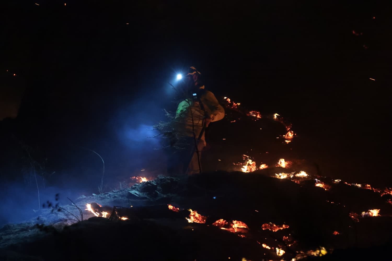 Incendio forestal en el Cerro de la Tortuga de Málaga capital