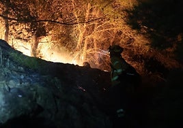 Incendio forestal en el Cerro de la Tortuga de Málaga capital