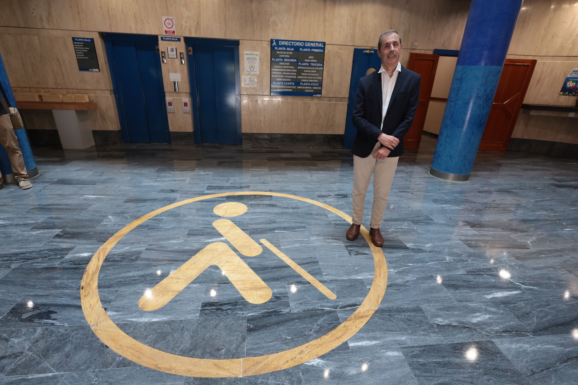 Marcelo Rosado, en la sede de la ONCE en la calle Cuarteles