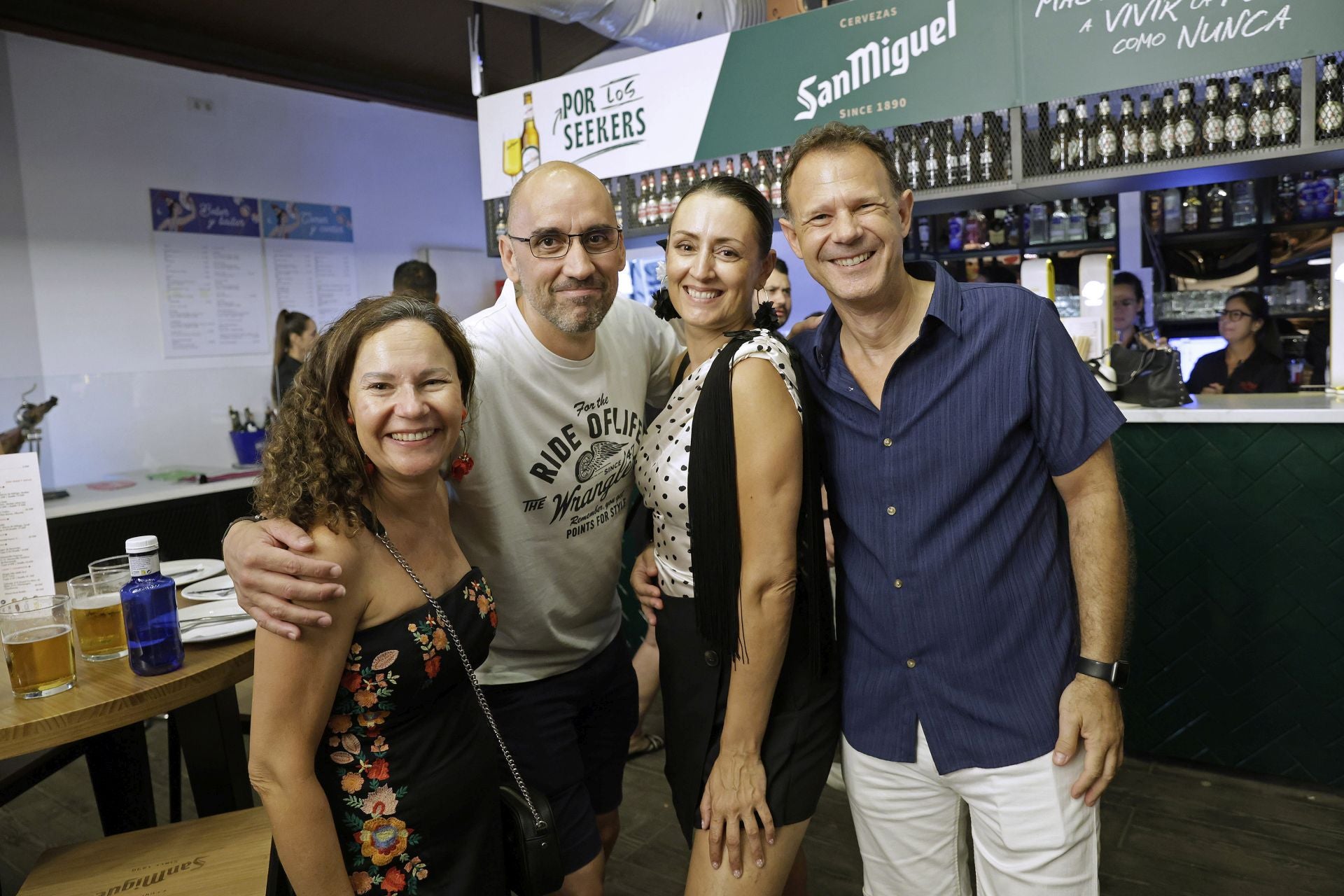 Ceci Montes, Carmen Aguilar, Mati Montes y Miguel Aguilar. 