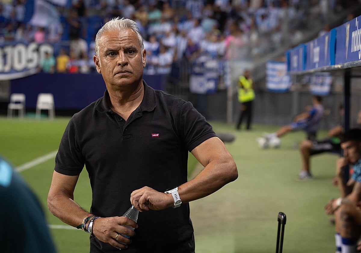 Sergio Pellicer, poco antes de que diera comienzo el encuentro frente a la Real Sociedad B.