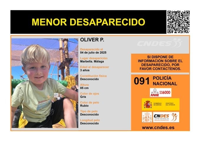 Buscan a un niño de tres años desaparecido en Marbella desde julio