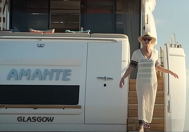 Robin Wright rodó esta imagen en un yate frente a la costa de Manilva.