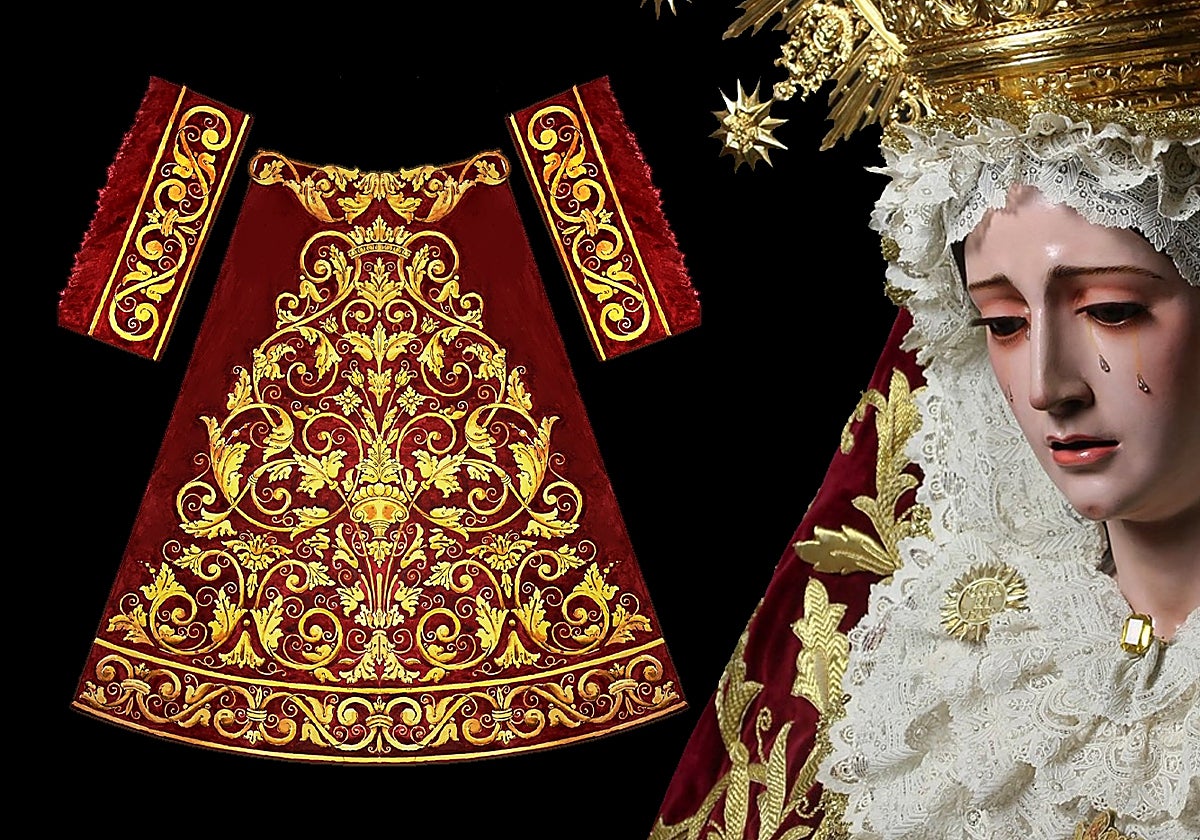 El diseño de la saya es obra del joven proyectista Juanjo Galiano.