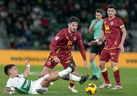 Unai Vencedor, durante un partido con el Racing de la pasada temporada.