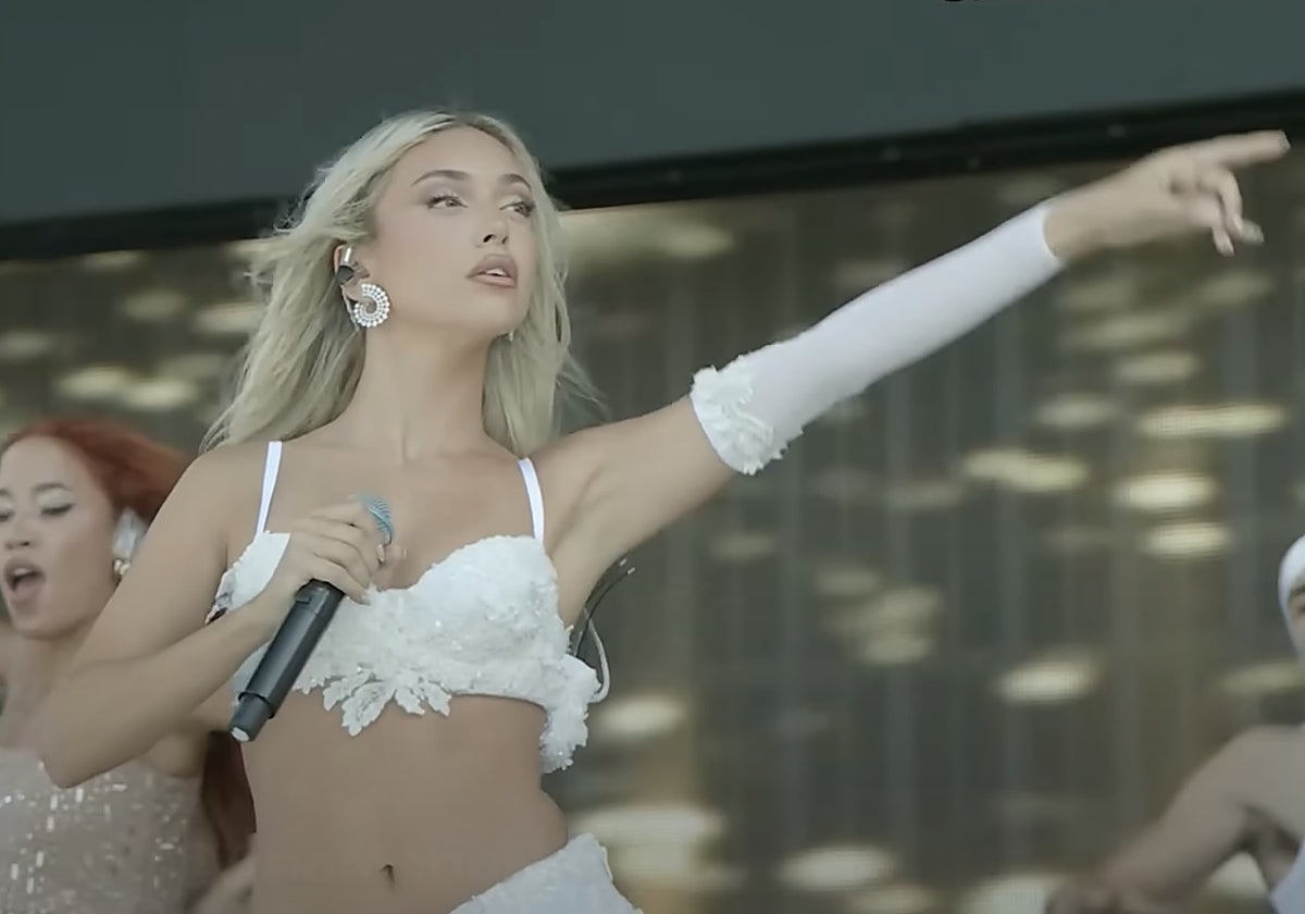 Ana Mena, en su actuación en Tokio el pasado sábado.