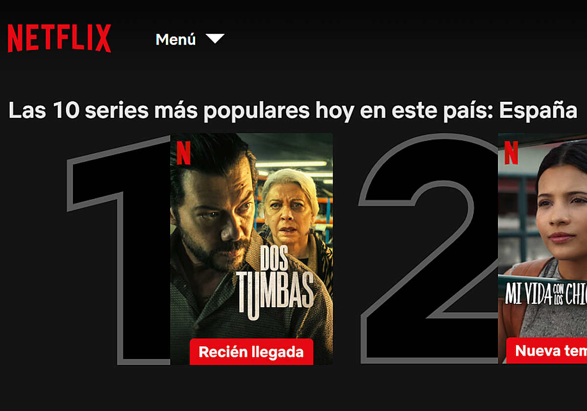 La lista de Netflix ya está encabezada por la miniserie ambientada en Málaga 'Dos tumbas'.