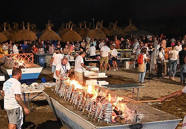 Espetos en la Moraga Popular.