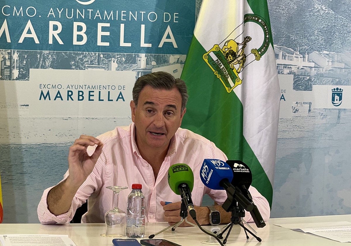 El portavoz del gobierno municipal, Félix Romero, en la rueda de prensa posterior a la Junta de Gobierno Local de este martes.