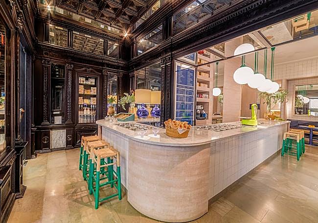 Aspecto interior de la heladería ubicada en la calle Andrés Pérez.