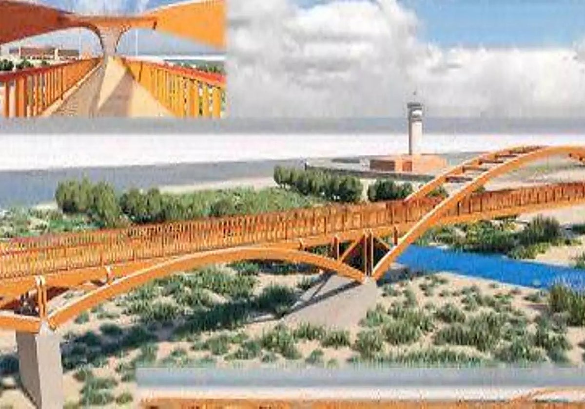 Recreación de la futura pasarela sobre el Río Torrox.