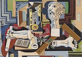 'Estudio con cabeza de yeso' (1925), obra de Picasso procedente del MoMA de Nueva York, con el busto que remite a la clases de pintura del padre del pintor.