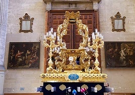 El nuevo trono procesional para la Virgen de la Victoria, en imágenes