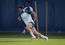 Carlos Puga, durante un entrenamiento reciente.