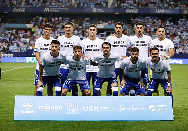 La alineación malaguista del sábado, con nueve andaluces, todos menos los manchegos Murillo y Alfonso Herrero.