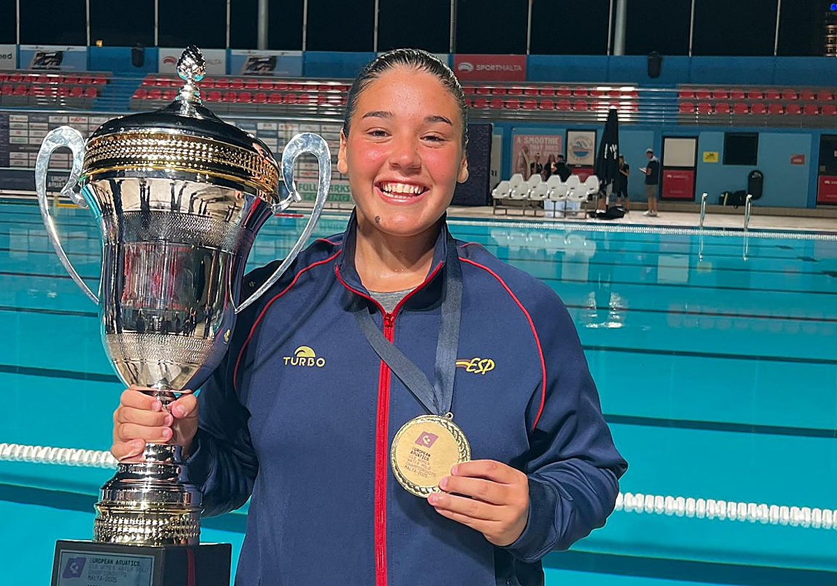 Mari Ángeles Dueñas, oro en el Europeo sub-18 y única malagueña en la élite