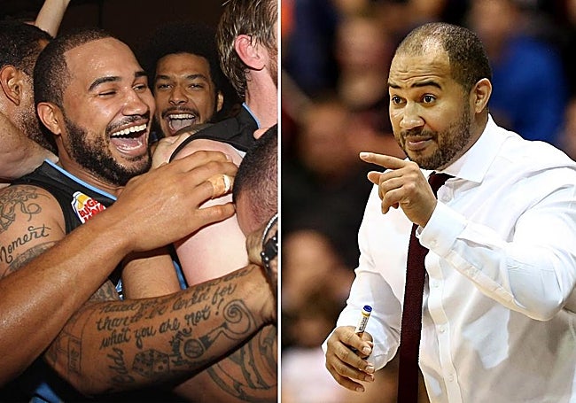 Kevin Braswell durante su etapa como jugador y como entrenador.