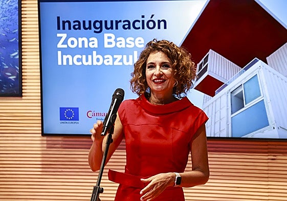 María Jesús Montero, este viernes en un acto institucional en Cádiz.