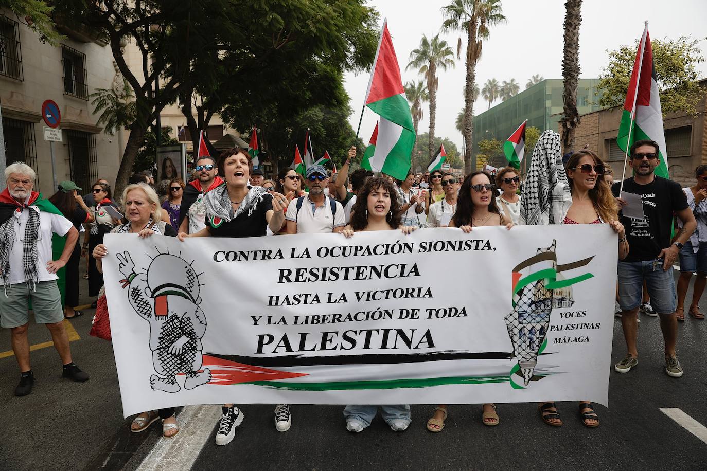 Más de dos mil personas en Málaga claman contra la masacre en Gaza