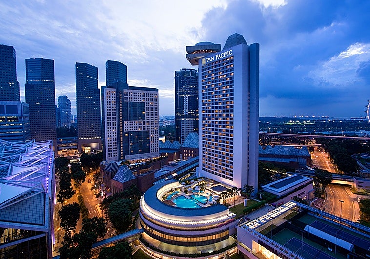 Imagen del hotel del Unicaja en Singapur.