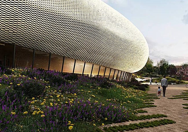El proyecto del edificio incluye zonas verdes en la plaza de Manuel Azaña.