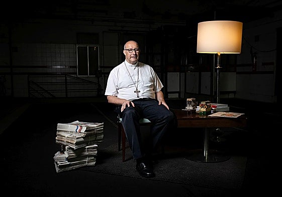 José Antonio Satué, nuevo obispo de Málaga, durante la entrevista con SUR.