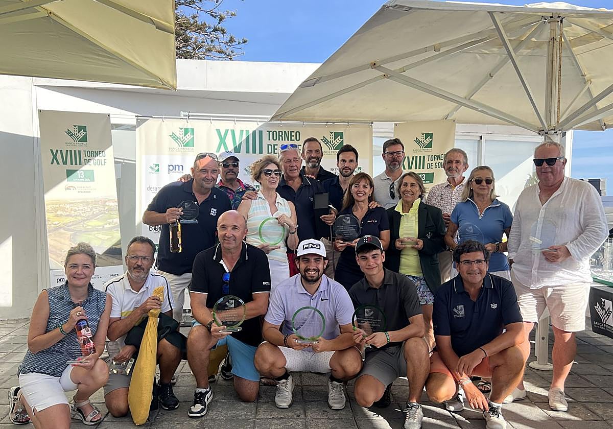 Ganadores del XVIII Torneo de Golf Banca Privada Caja Rural Granada.