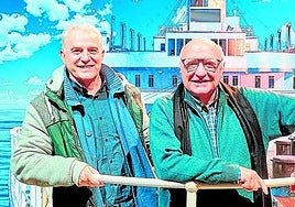 Raúl Sender con Javier Ferrer, en uno de sus viajes; se nos fue una gran persona. SUR