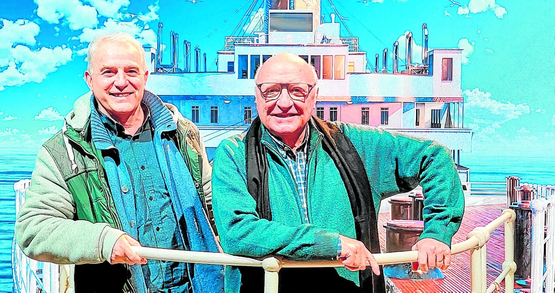 Raúl Sender con Javier Ferrer, en uno de sus viajes; se nos fue una gran persona. SUR