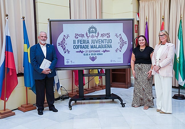 José Carlos Garín, Mercedes Martín y Paloma Artola, durante la presentación del evento.